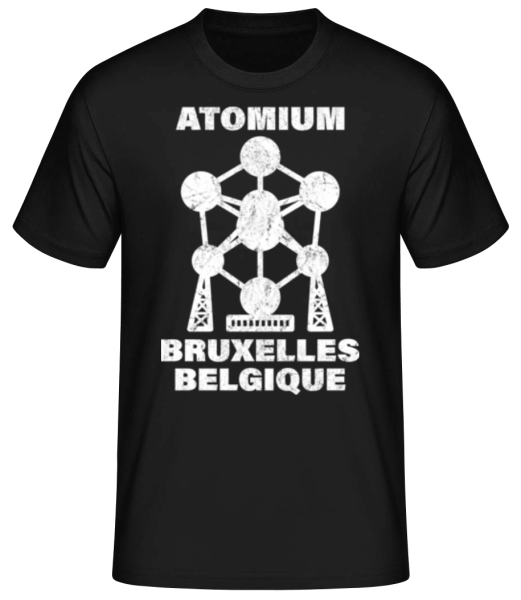 Bruxelles Belgique Atomium Ixelles - T-shirt standard Homme - Noir - Devant