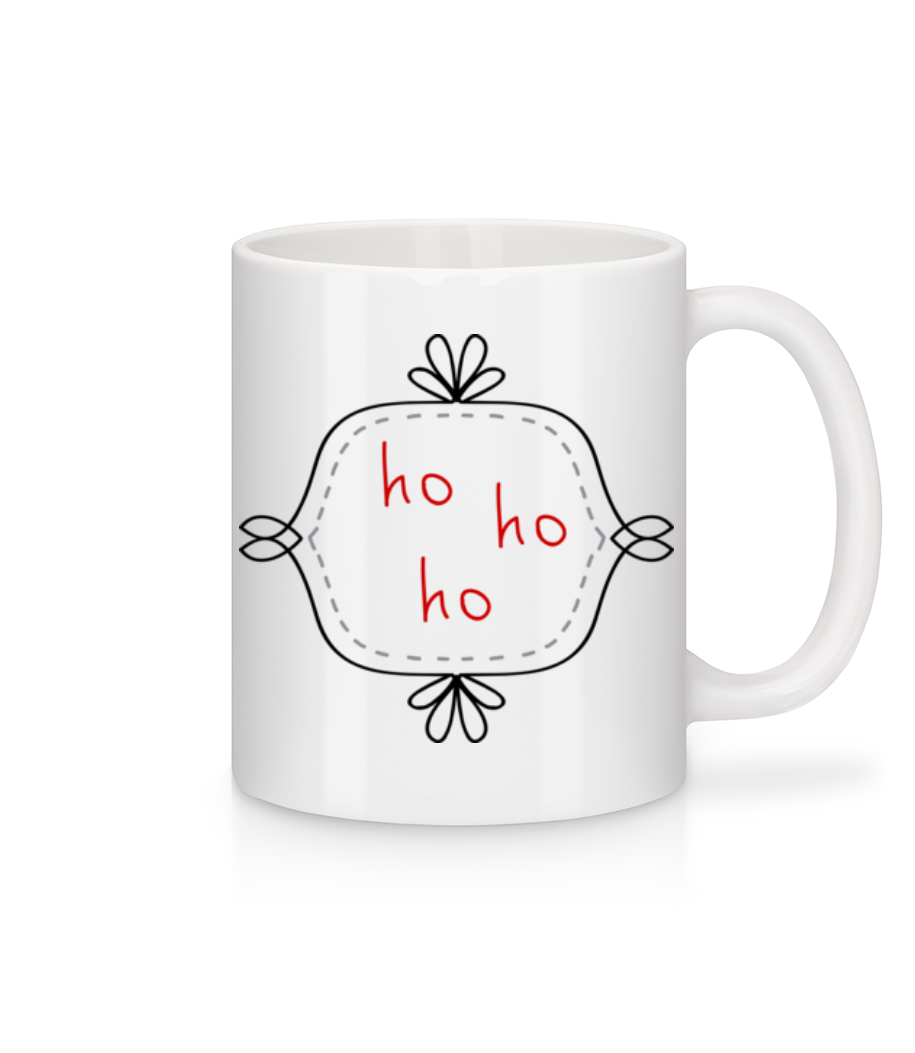 Ho Ho Ho - Mug en céramique blanc - Blanc - Devant