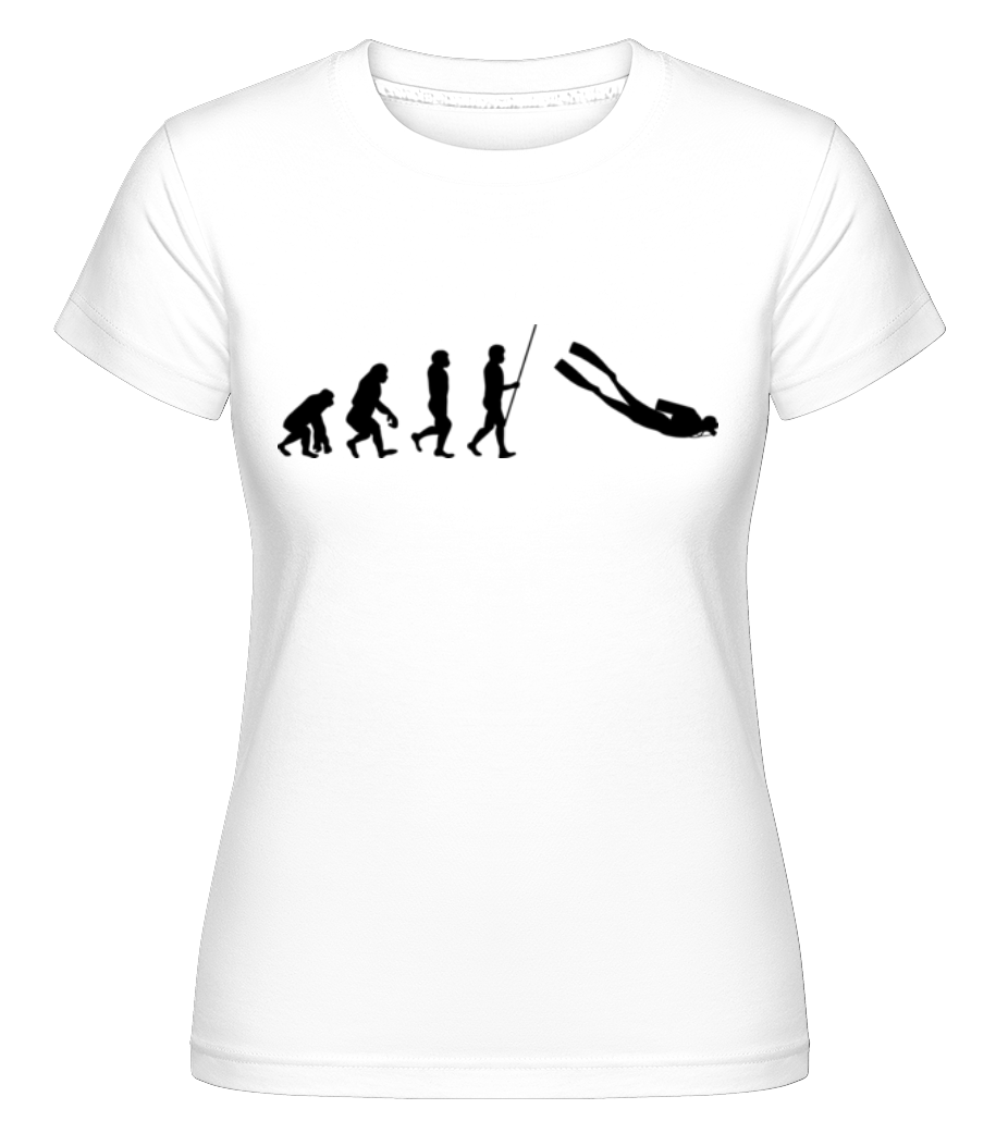 Evolution Diving -  T-shirt Shirtinator femme - Blanc - Devant