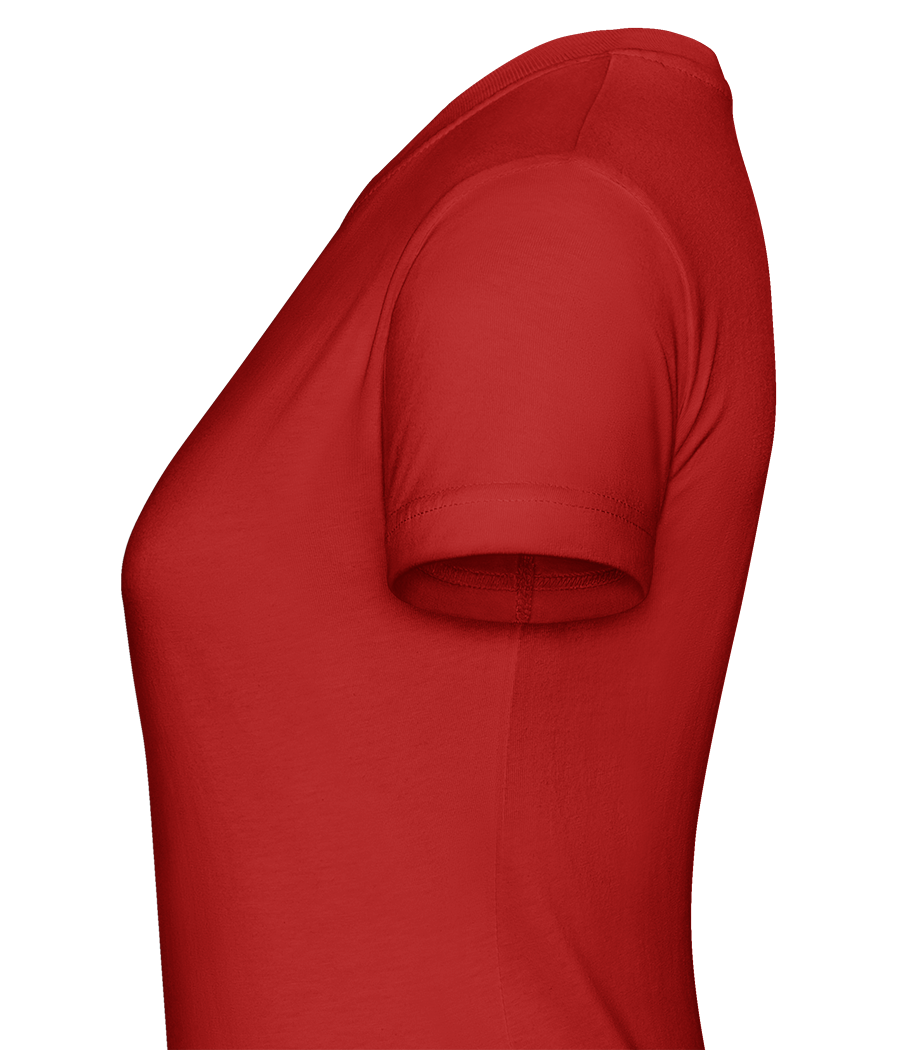 Aperçu: Polygon Raton Laveur -  T-shirt Shirtinator femme - Rouge - Gauche