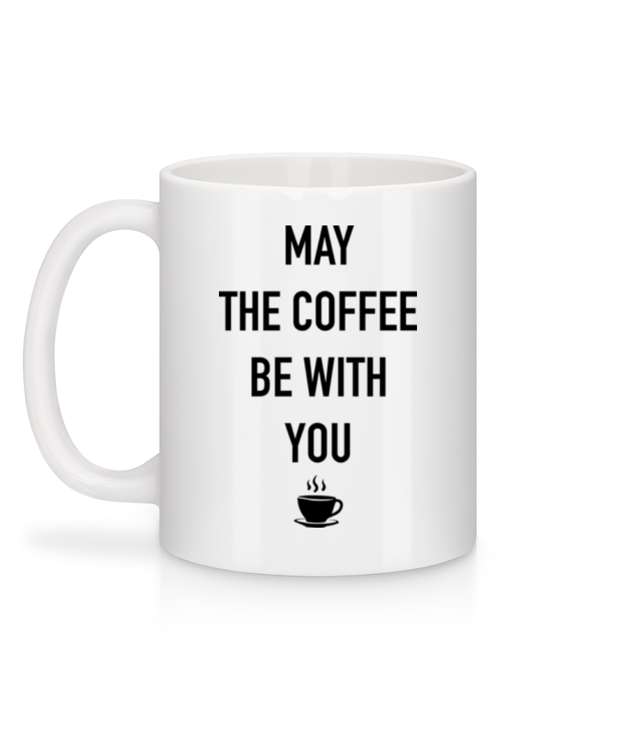 Aperçu: May The Coffee Be With You - Mug en céramique blanc - Blanc - Derrière
