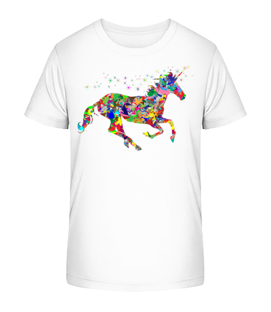 Aperçu: Géométrie Licorne - T-shirt bio Enfant Stanley Stella 2.0 - Blanc - Devant