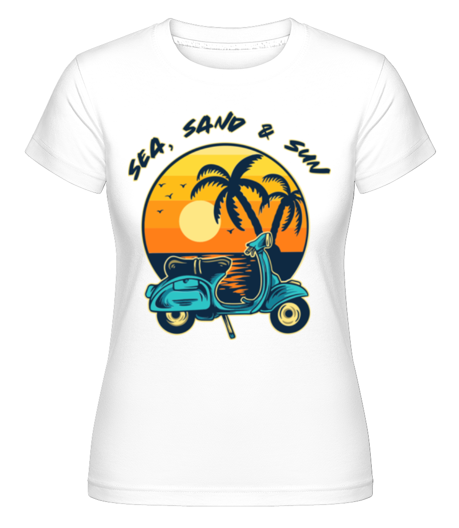 Sea Sand Sun -  T-shirt Shirtinator femme - Blanc - Devant