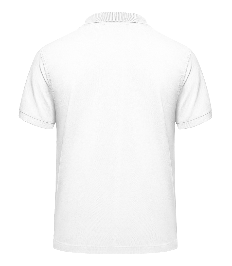 Rythme cardiaque de golf - Polo en piqué fin pour hommes - Blanc - Derrière