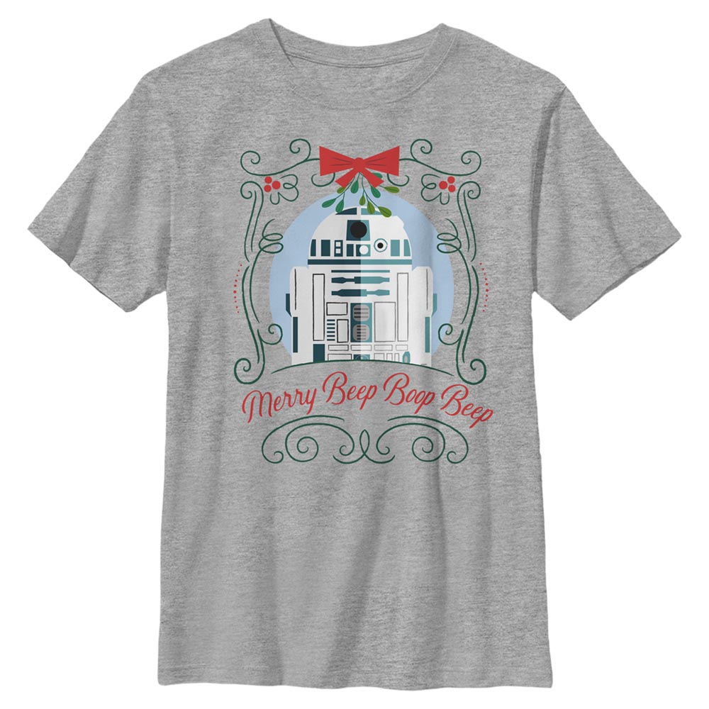 Star Wars - R2-D2 Merry Beep - Christmas - Enfant T-shirt - Gris chiné - Devant