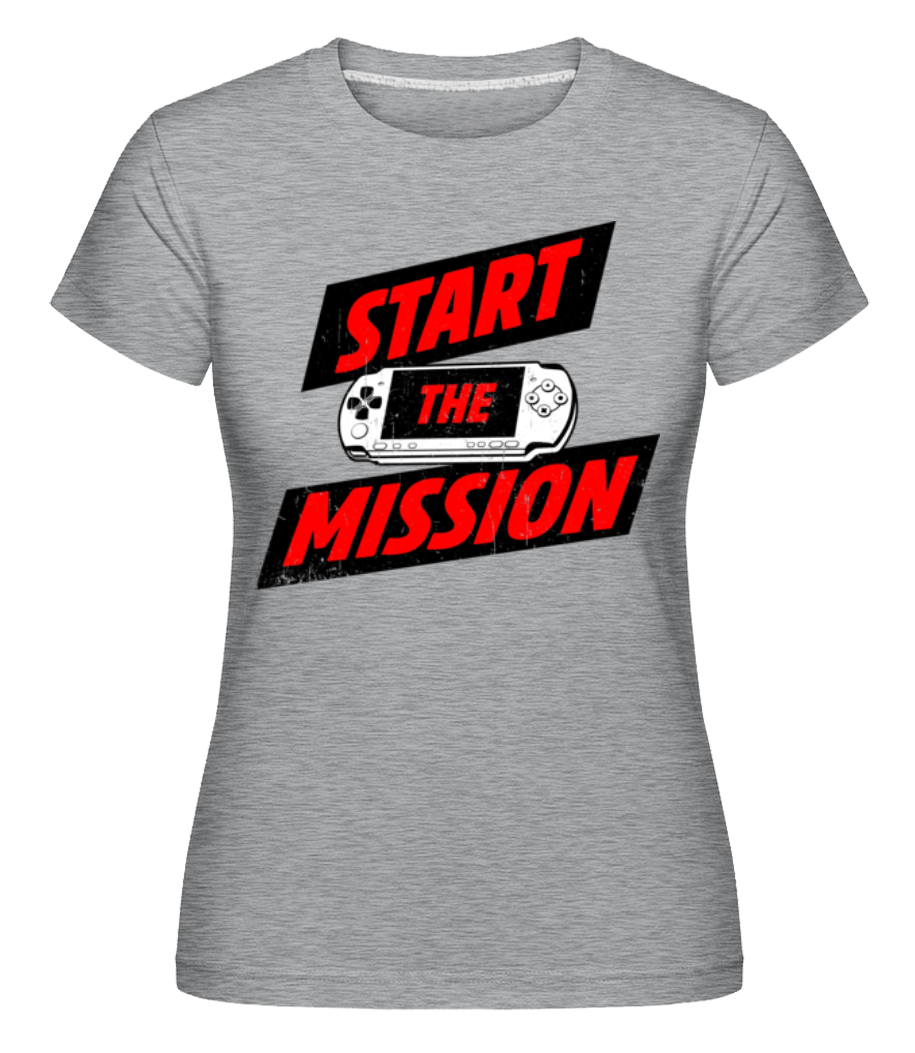 Aperçu: Start The Mission -  T-shirt Shirtinator femme - Gris chiné - Devant