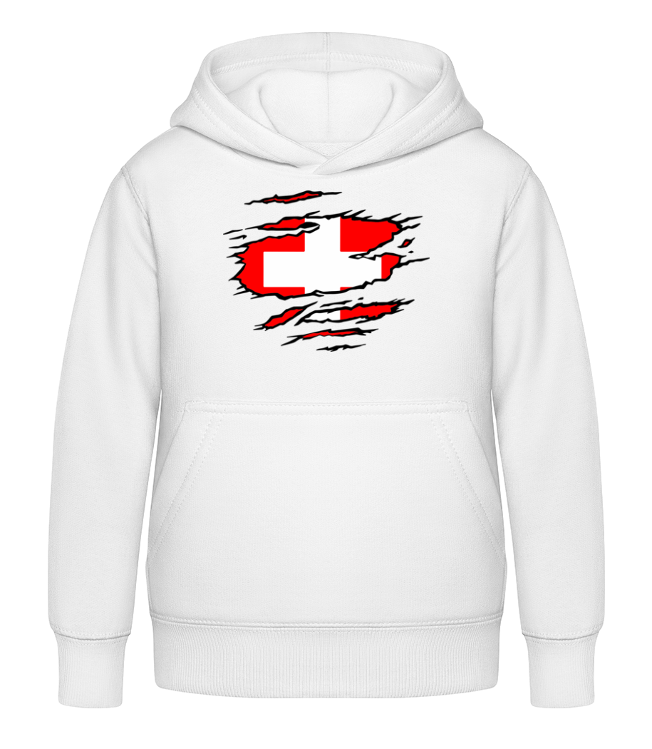 Drapeau déchiré Suisse · Sweat à capuche Enfant