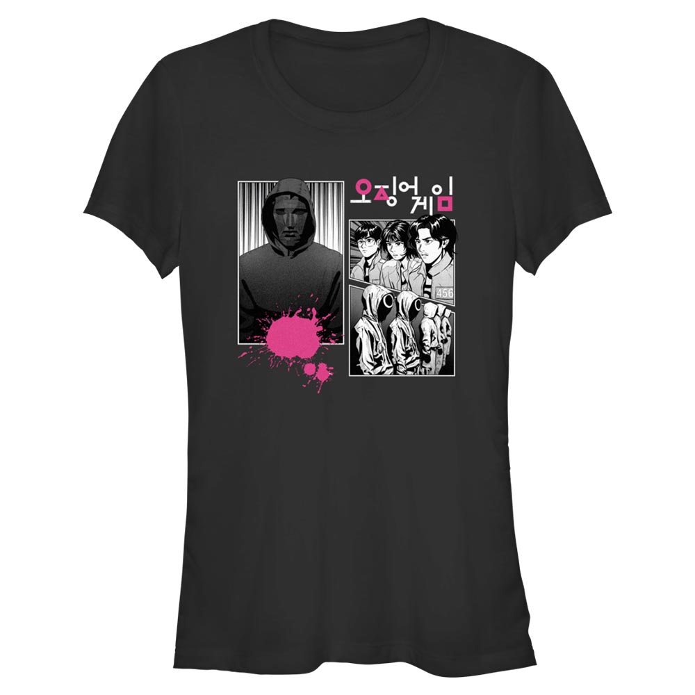Netflix - Squid Game - Photo de groupe Manga Panel - Femme T-shirt