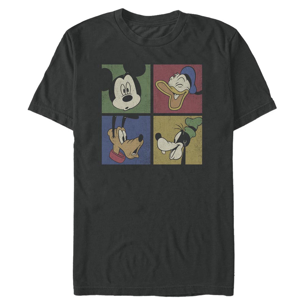 Aperçu: Disney - Mickey Mouse - Skupina Block Party - Homme T-shirt - Noir - Devant