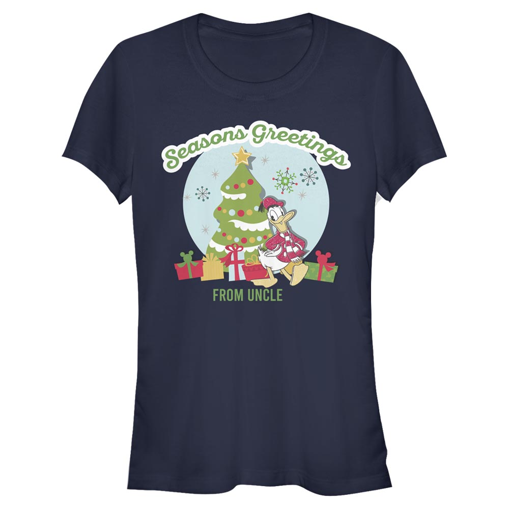 Disney Classics - Mickey Mouse - Donald Duck Greetings From Uncle - Christmas - Femme T-shirt