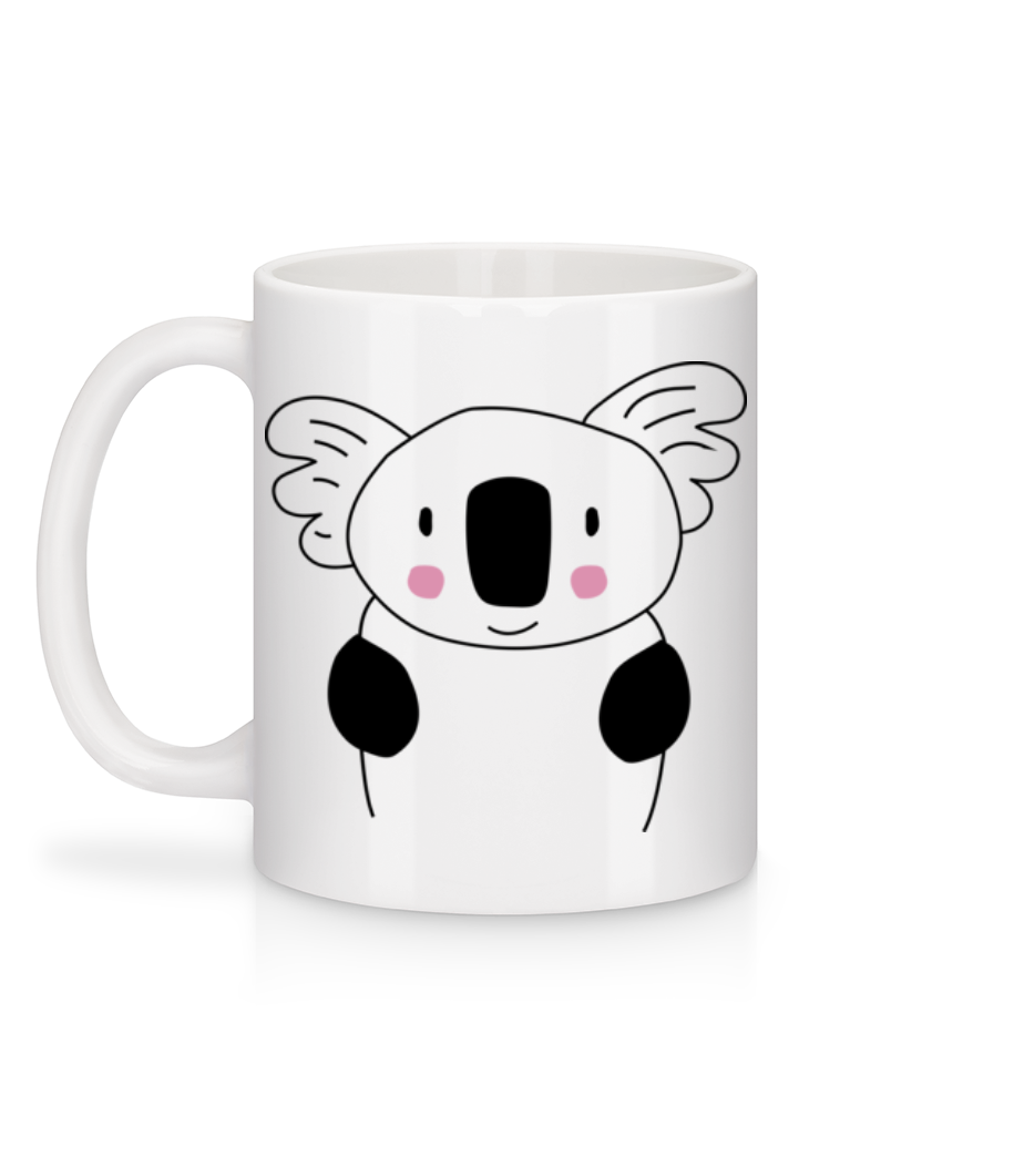 Koala Mignon - Mug en céramique blanc - Blanc - Derrière