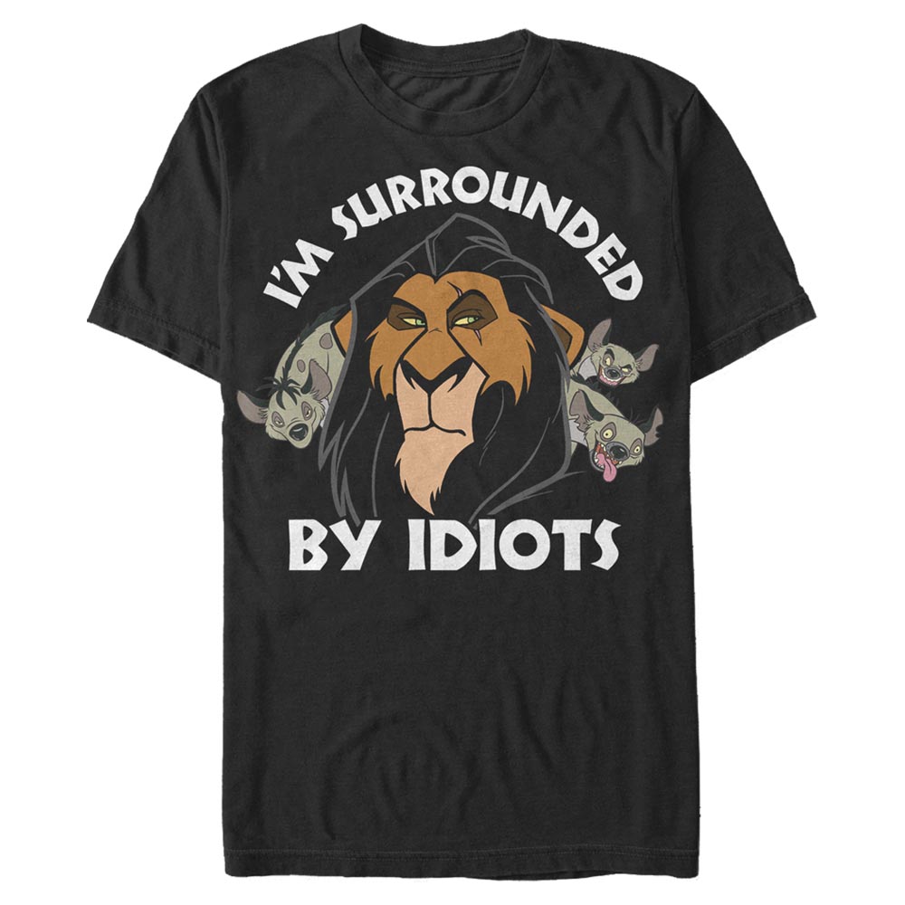 Disney - Le Roi lion - Scar Surly - Homme T-shirt - Noir - Devant