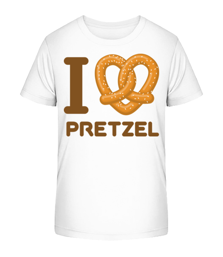 Aperçu: I Love Pretzel - T-shirt bio Enfant Stanley Stella 2.0 - Blanc - Devant