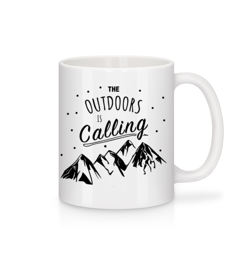 The Outdoors Is Calling · Mug en céramique blanc