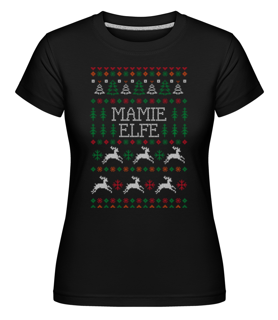 Mamie Elfe -  T-shirt Shirtinator femme - Noir - Devant