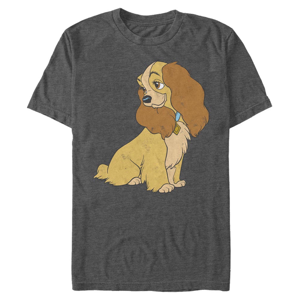 Disney Classics - La Belle et le Clochard - Lady Vintage - Homme T-shirt - Anthracite chiné - Devant