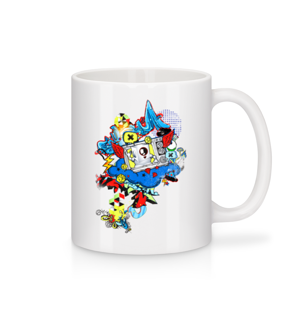 Graffiti Moderne · Mug en céramique blanc