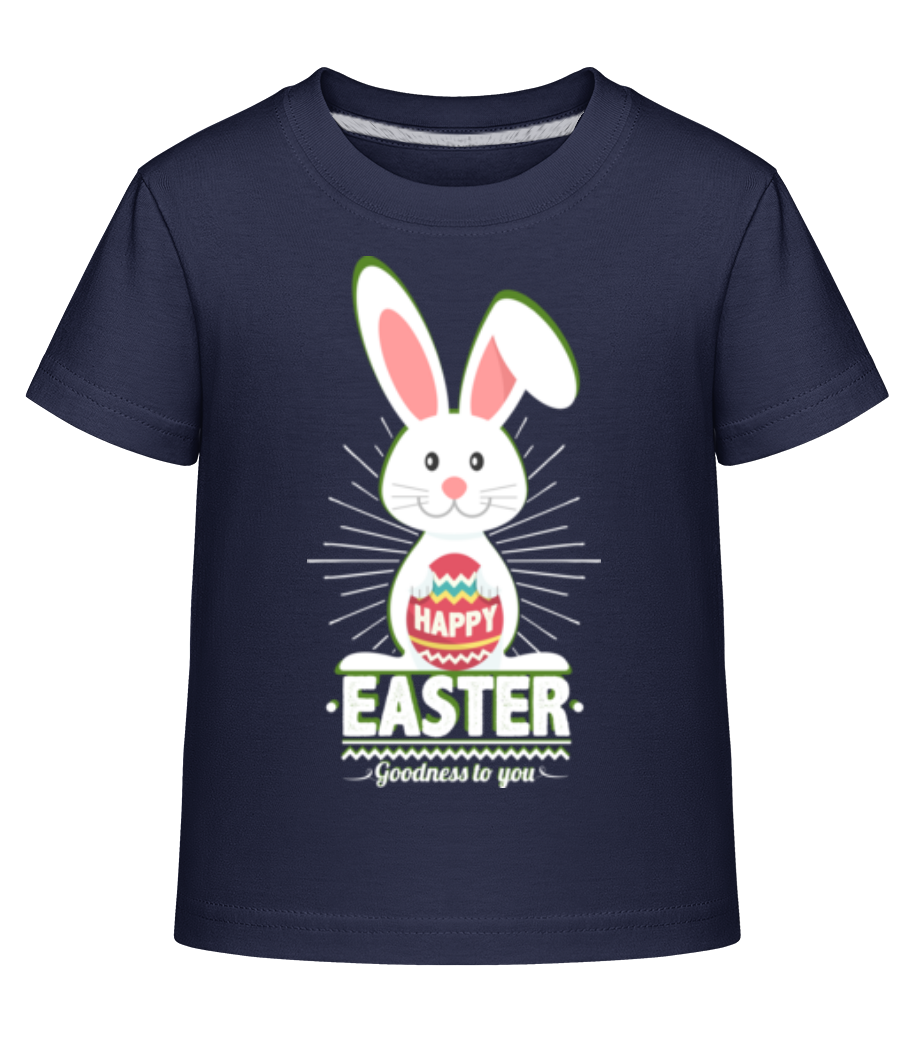 Aperçu: Happy Easter Logo - T-shirt shirtinator Enfant - Bleu marine - Devant