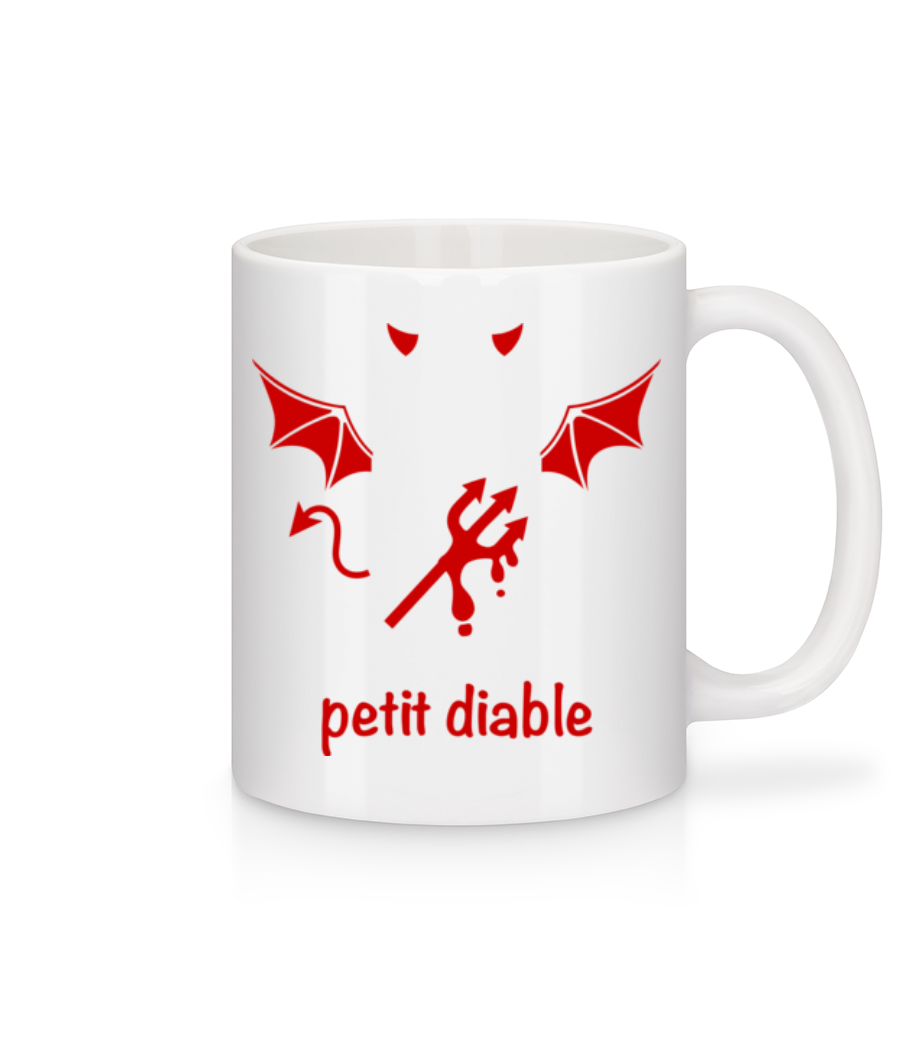 Petit Diable Rouge · Mug en céramique blanc