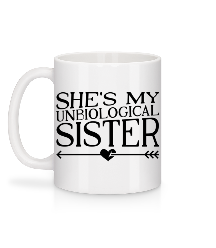 Aperçu: Unbiological Sister - Mug en céramique blanc - Blanc - Derrière