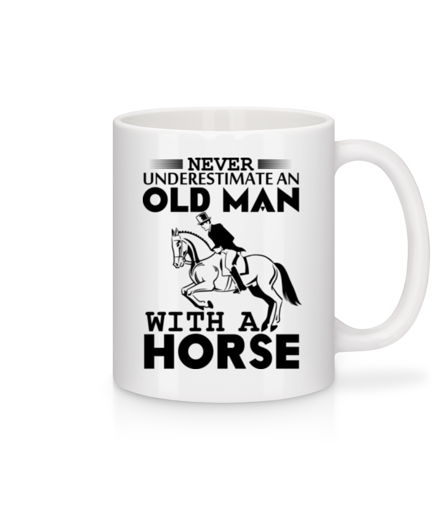 Old Man With Horse · Mug en céramique blanc