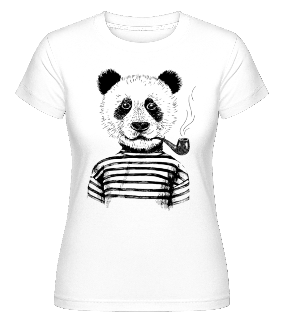 Hipster Panda -  T-shirt Shirtinator femme - Blanc - Devant