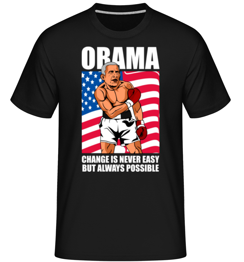 Obama -  T-Shirt Shirtinator homme - Noir - Devant