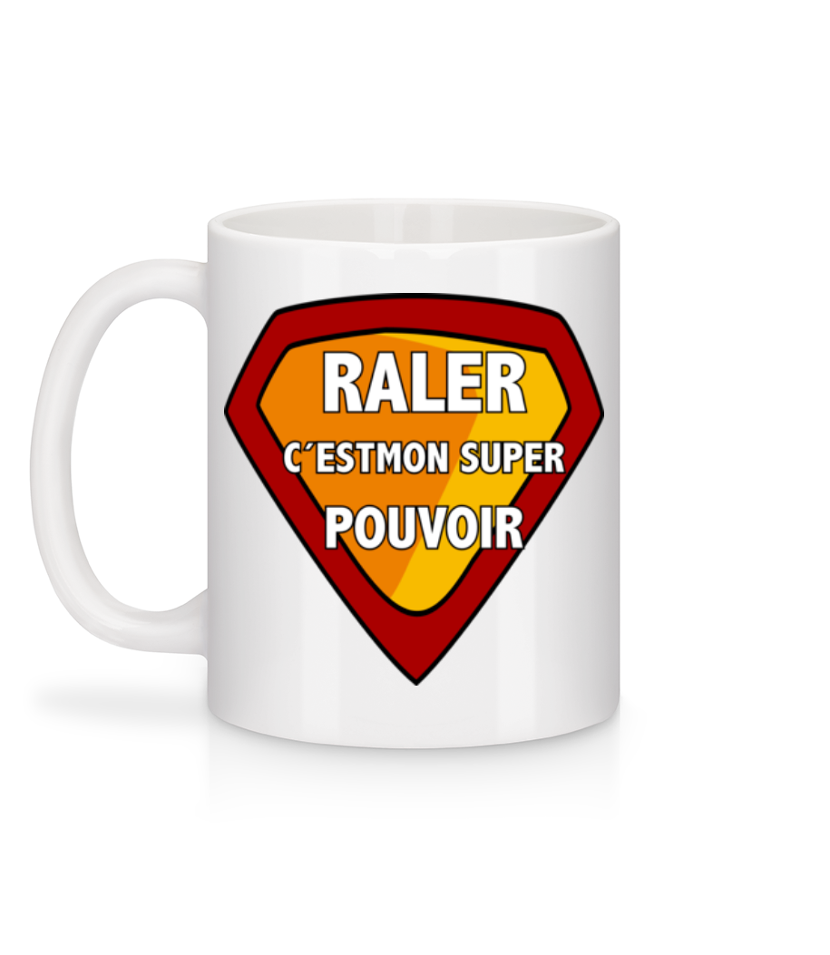 Aperçu: Raler C´Esmon Super Pouvoir - Mug en céramique blanc - Blanc - Derrière
