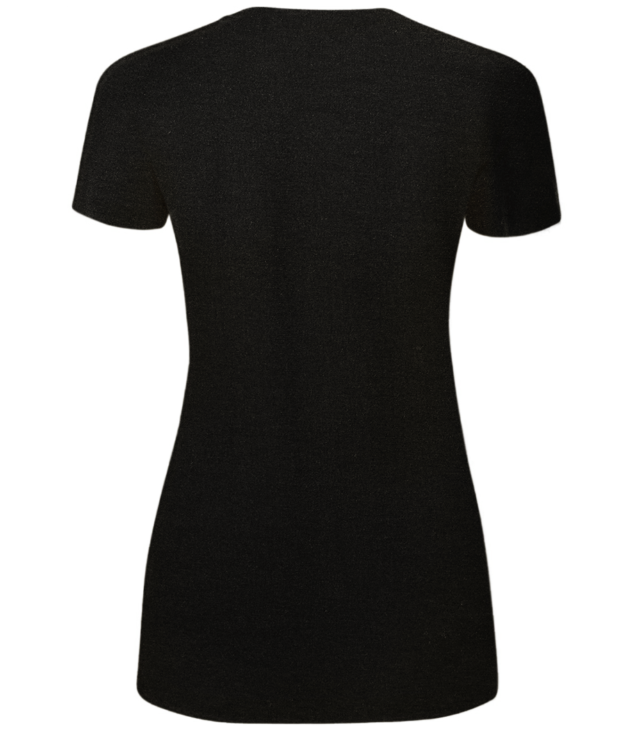 Aperçu: T-shirt mérinos Femme - Noir - Derrière