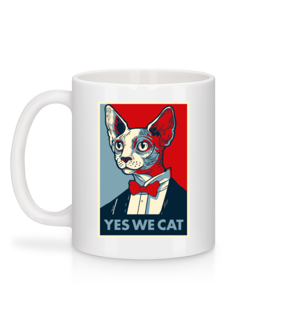 Yes We Cat - Mug en céramique blanc - Blanc - Derrière