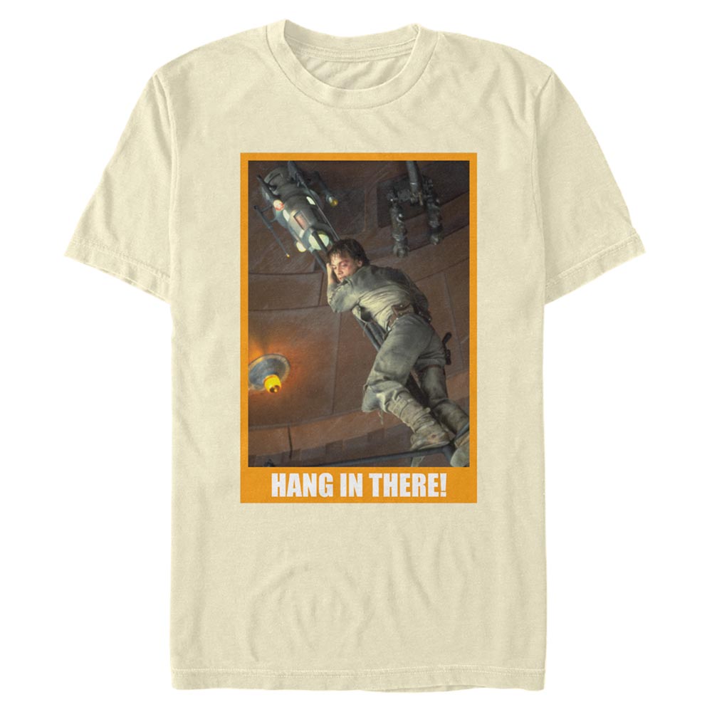 Vorschau: Star Wars - Luke Skywalker Hang In There - Männer T-Shirt - Creme - Vorne