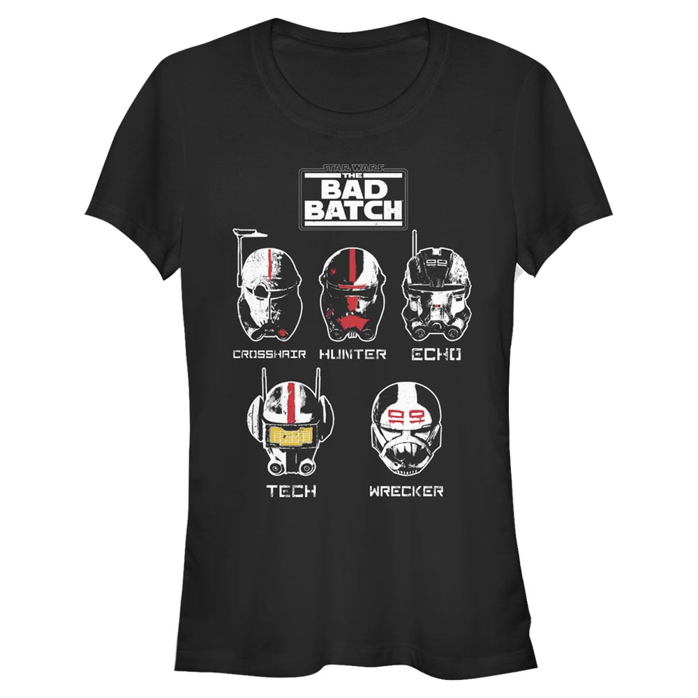 Vorschau: Star Wars - The Bad Batch - Textbook Helmet Group - Frauen T-Shirt - Schwarz - Vorne