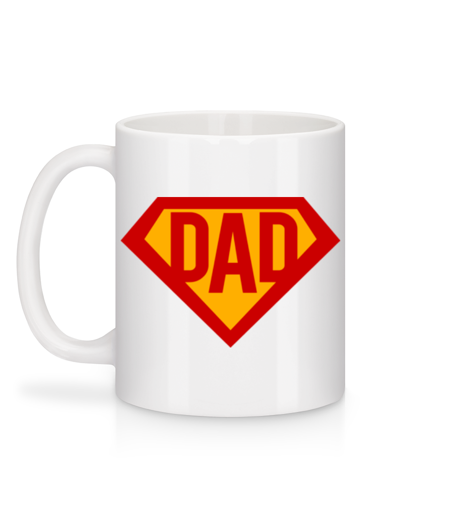 Aperçu: Dad Superhero - Mug en céramique blanc - Blanc - Derrière