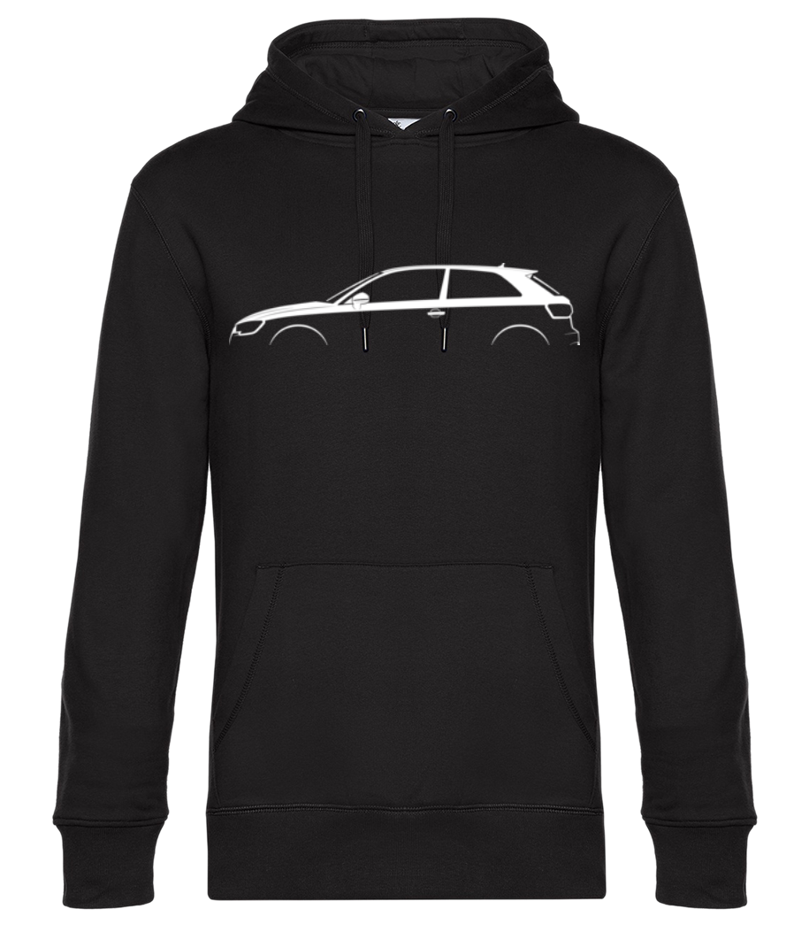 'Audi A3 (8V)' Silhouette - Sweat à capuche premium Unisexe - Noir - Devant