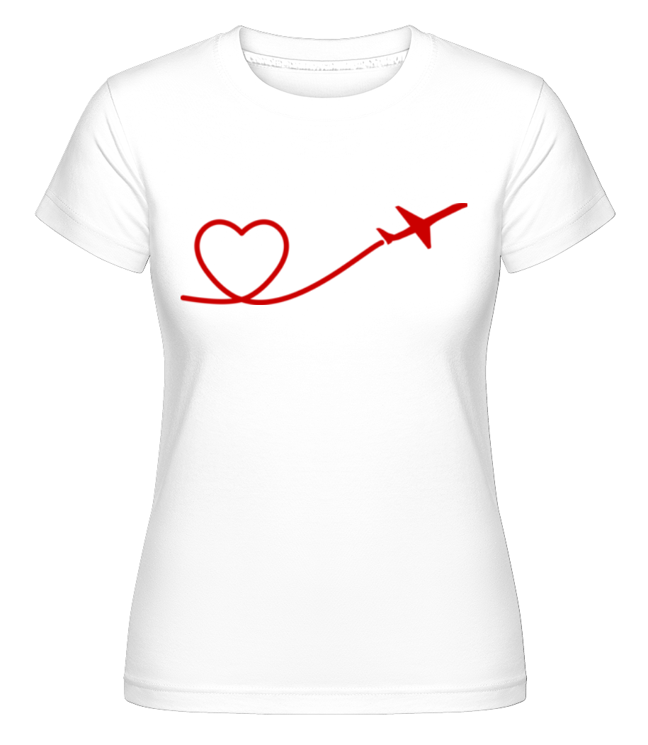 Aperçu: Dépliant Coeur -  T-shirt Shirtinator femme - Blanc - Devant