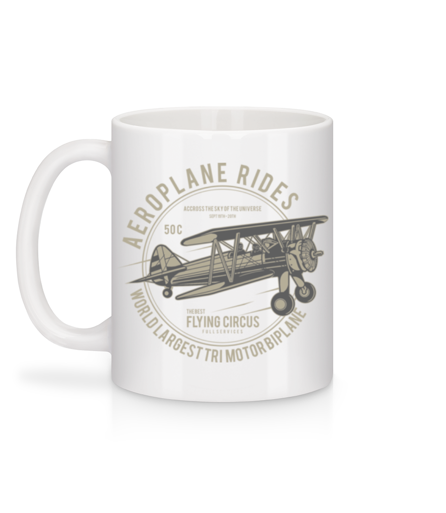 Aperçu: Aeroplane - Mug en céramique blanc - Blanc - Derrière
