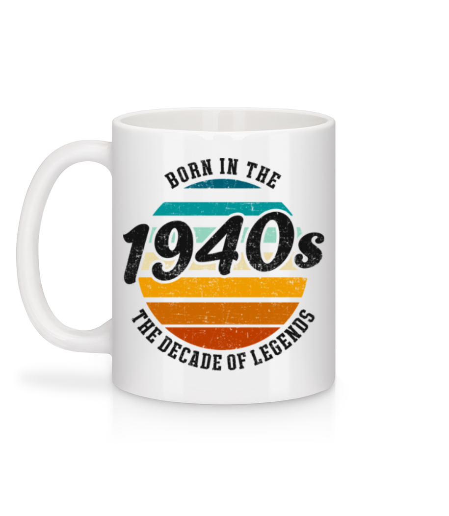 1940 The Decade Of Legends - Mug en céramique blanc - Blanc - Derrière