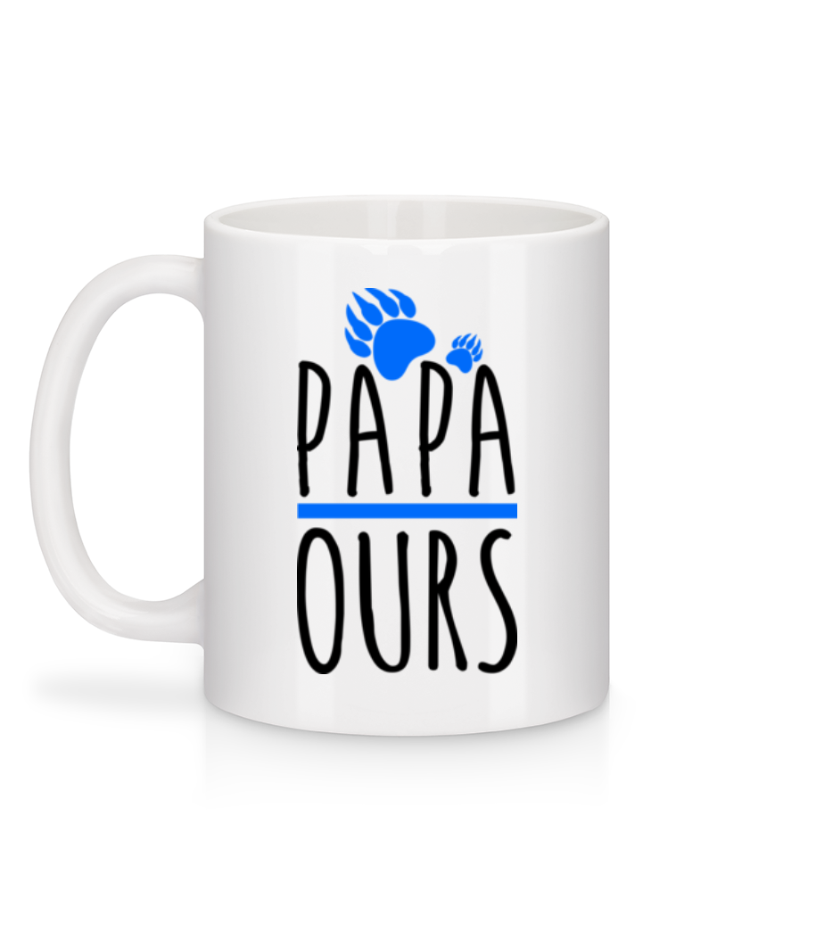 Papa Ours - Mug en céramique blanc - Blanc - Derrière
