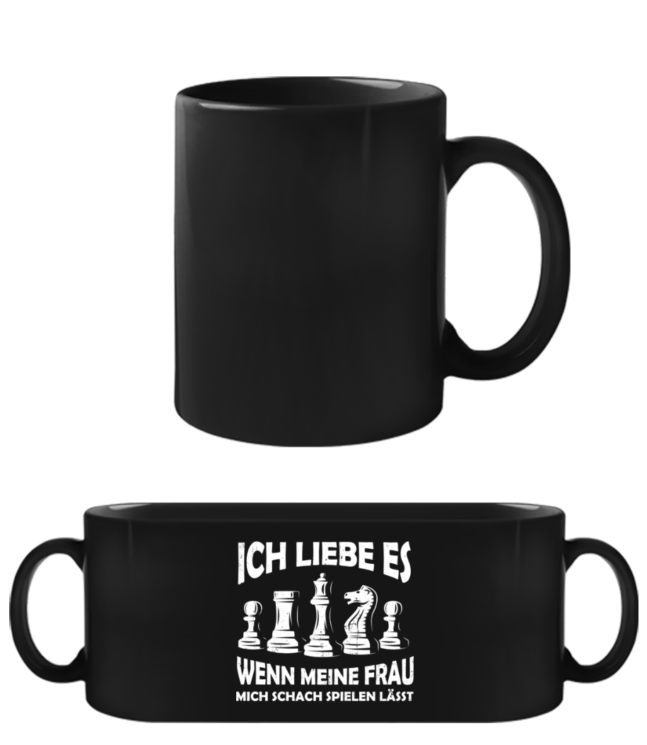 Schach Spielen · Schwarze Tasse