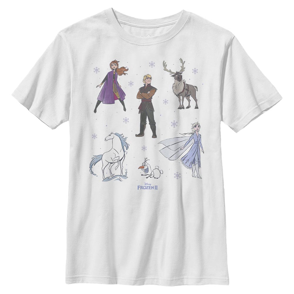 Disney - La Reine des neiges - Photo de groupe Frozen Doodles - Enfant T-shirt