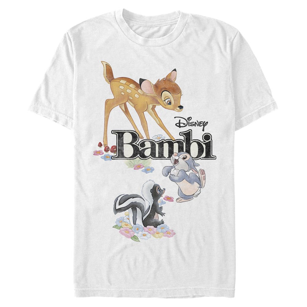 Aperçu: Disney - Bambi - Bambi Friends - Homme T-shirt - Blanc - Devant