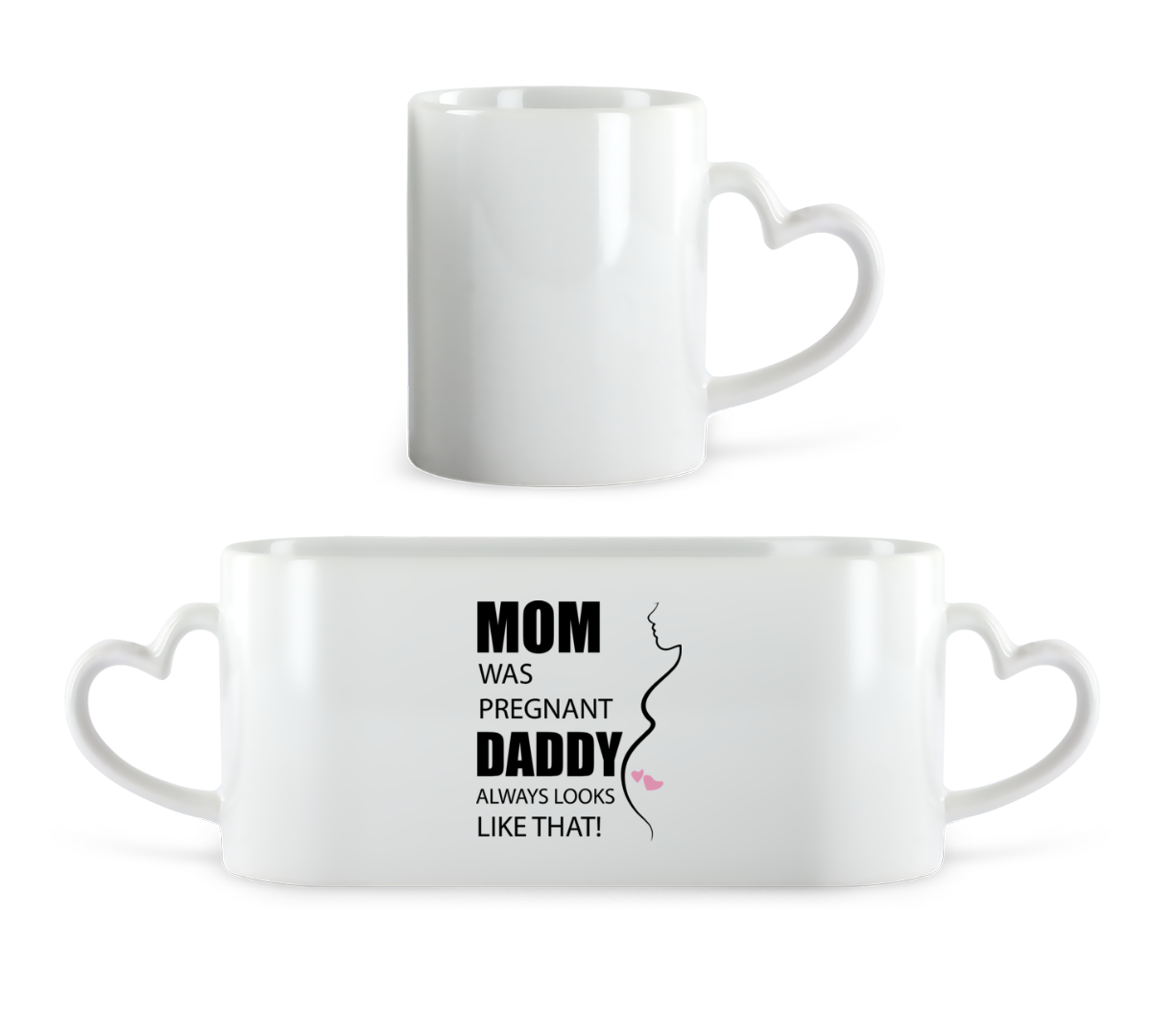 Mom Was Pregnant · Tasse en forme de coeur