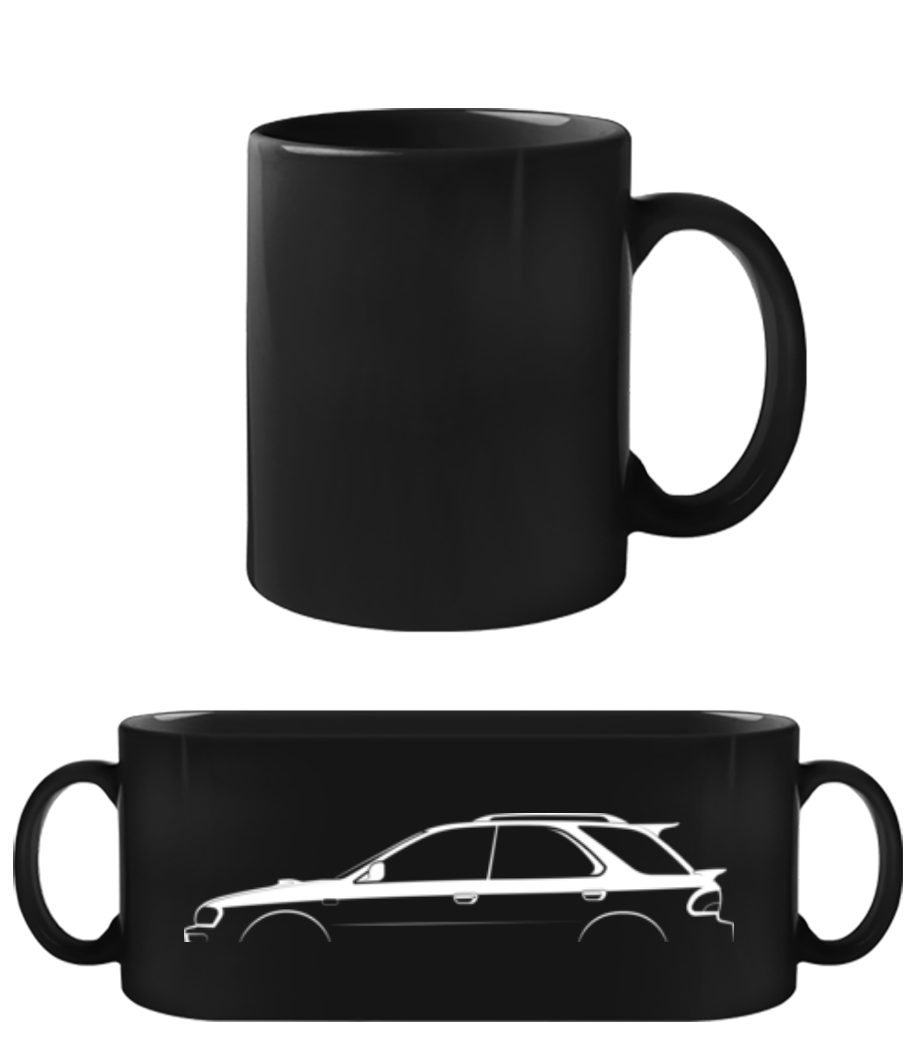 'Subaru Impreza WRX STi GF' Silhouette · Tasse Noire