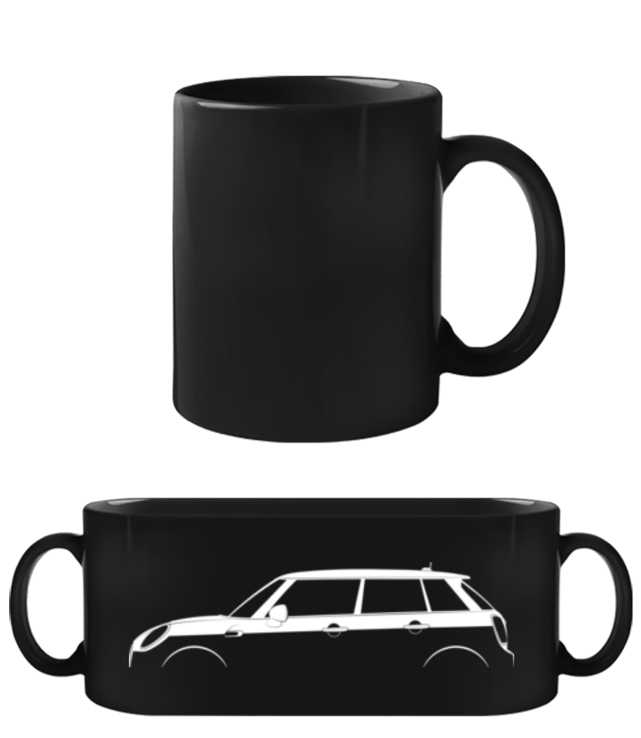 Aperçu: 'Mini Cooper 5-Door (F56)' Silhouette - Tasse Noire - Noir - Devant