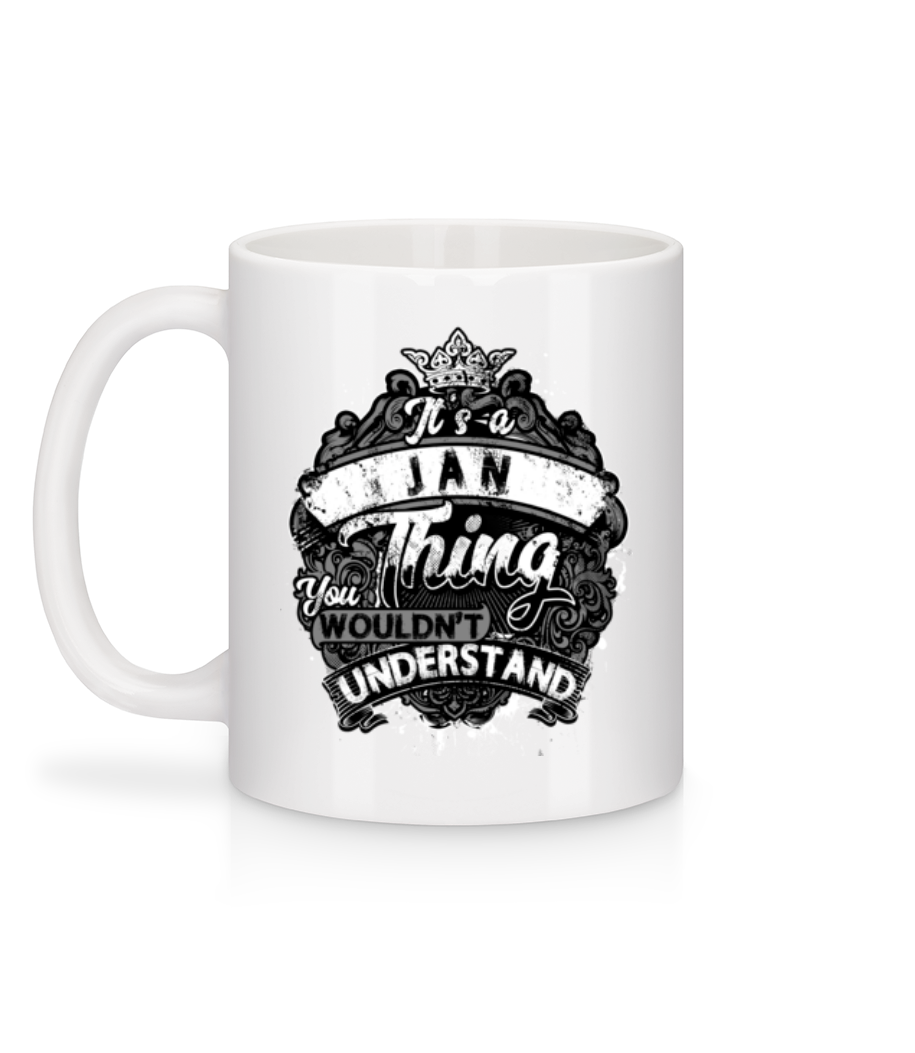 It's A Jan Thing - Mug en céramique blanc - Blanc - Derrière