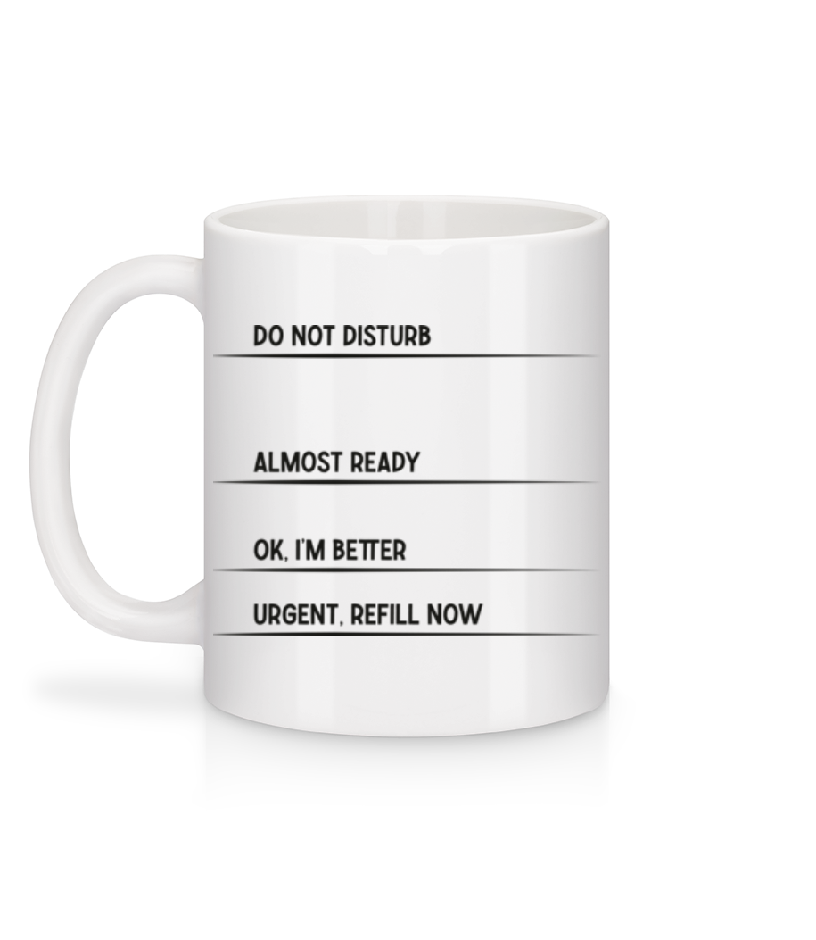 Aperçu: Drink Remarks - Mug en céramique blanc - Blanc - Derrière