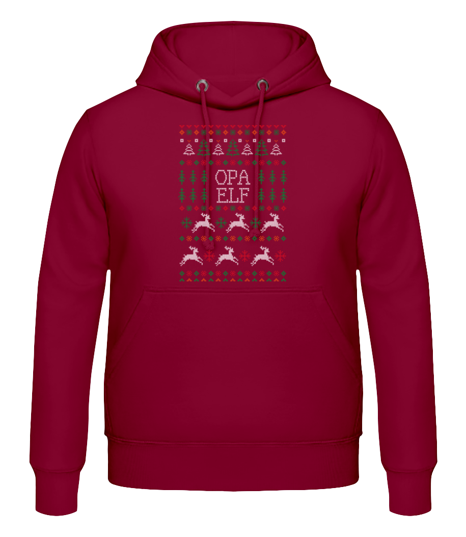 Opa Elf - Männer Hoodie - Bordeaux - Vorne