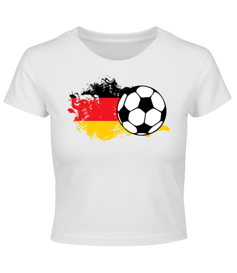 Deutschland Fahne Fußball · Crop T-Shirt