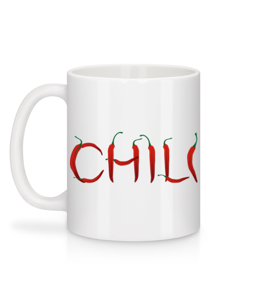 Aperçu: Chili - Mug en céramique blanc - Blanc - Derrière