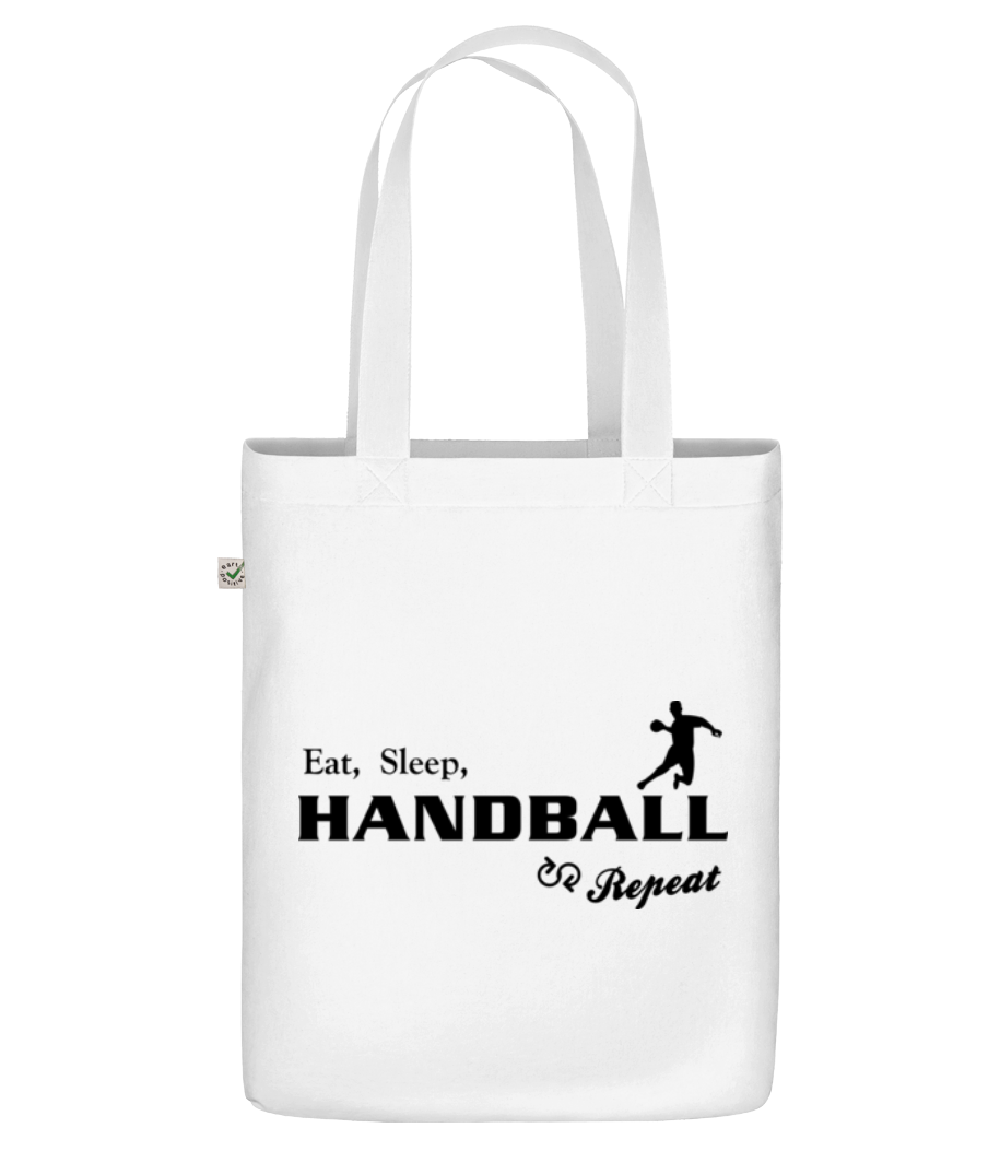 Eat, Sleep, Handball & Repeat · Sac en toile bio